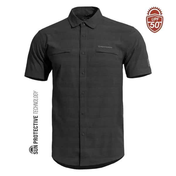 Φωτογραφία Ripple Sunproof Shirt σε Black χρώμα